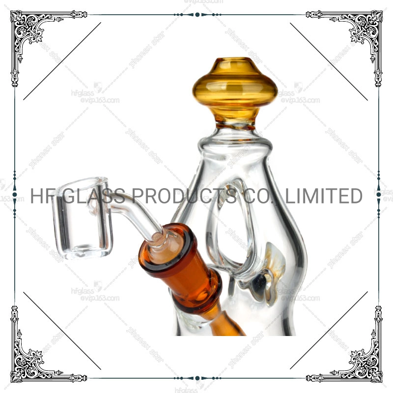 High Quality Recycler DAB Oil Rig Hookah 14mm Female Joint with a Quartz Banger Glass Smoking Water Pipe Shisha Hookah Factory Wholesale